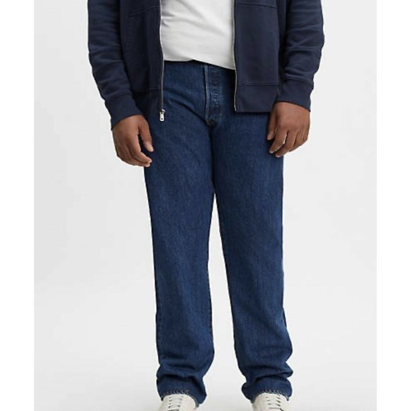 Levis 501 XX ORIGINAL FIT MEN'S JEANS (BIG & TALL) Straight Leg W44 L32 Blue - Picture 2 of 11